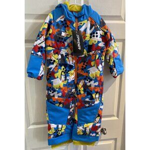 Spyder Toddler Stevie 1 Piece Winter Ski Suit Snowsuit Hood Multicolor Size 3T